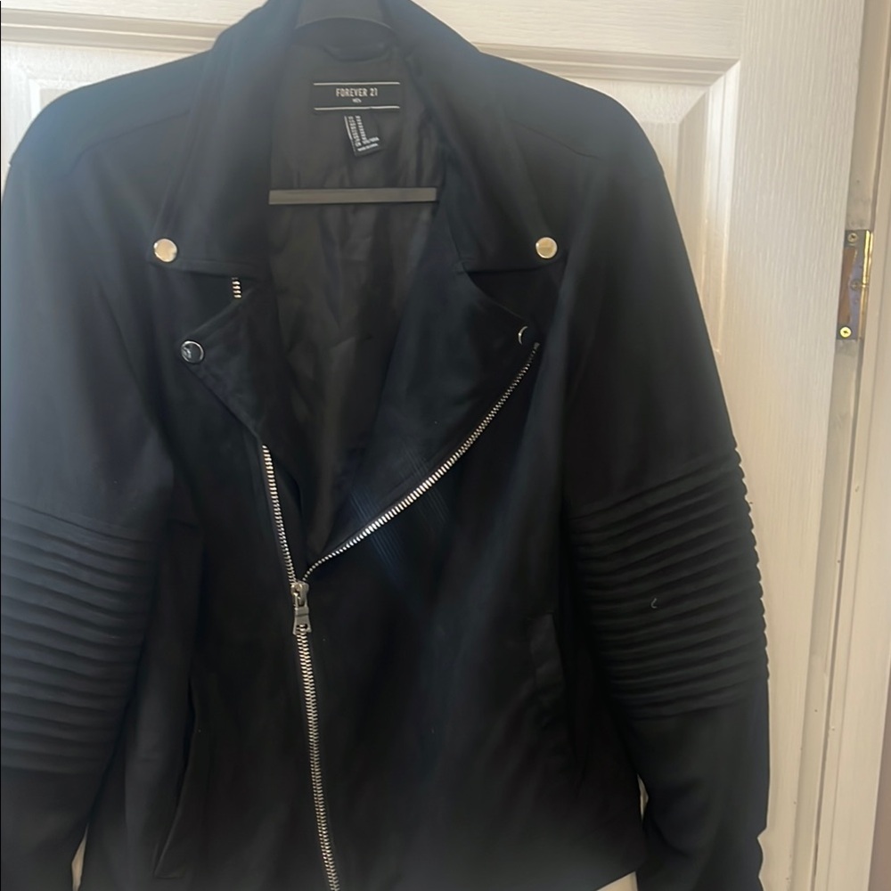 Forever 21 Black Jacket with Silver Accents